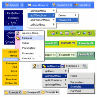 Apycom Java Menus and Buttons screenshot